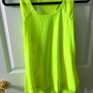 Neon medium razorback tank top